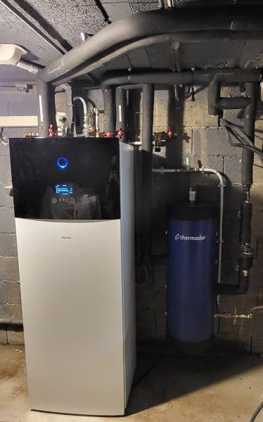 Installation RGE d'une pompe à chaleur air-eau Daikin en remplacement d'une chaudière Viuz-la-Chiésaz proche Annecy